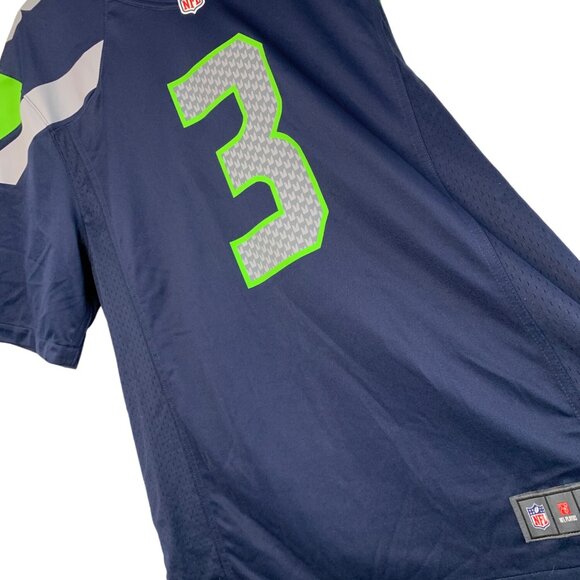 Nike NFL Seahawks Russell Wilson Jersey XL On Field Navy EUC 7717 - Picture 8 of 10
